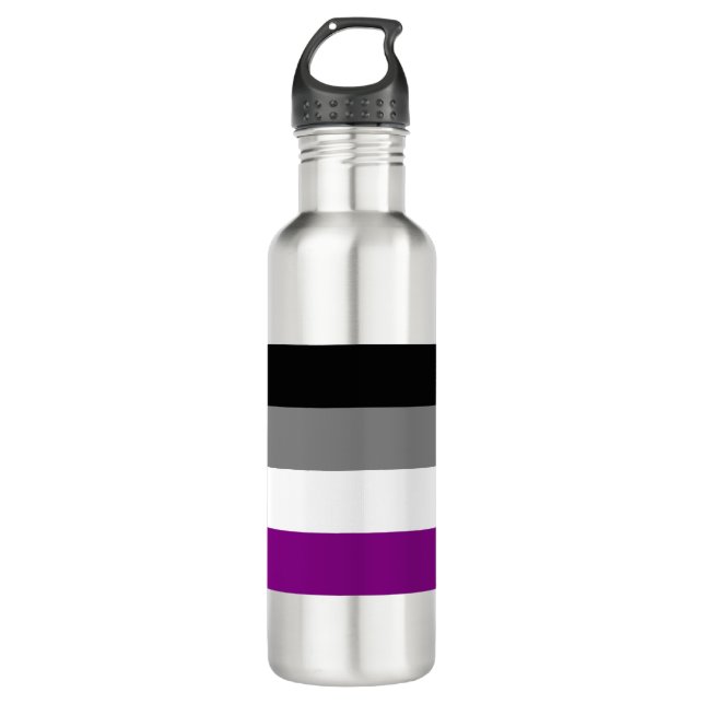 Asexual Flag Water Bottle (Front)
