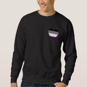 Asexual Heart Pocket LGBT Q Gay Pride Love Men Wom Sweatshirt