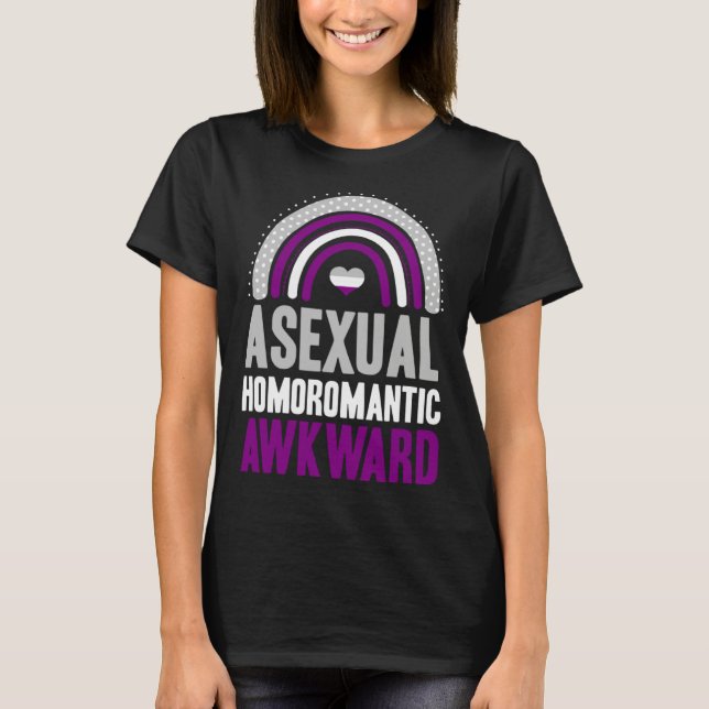 Asexual Homoromantic Awkward Asexual Pride Bohemia T-Shirt (Front)