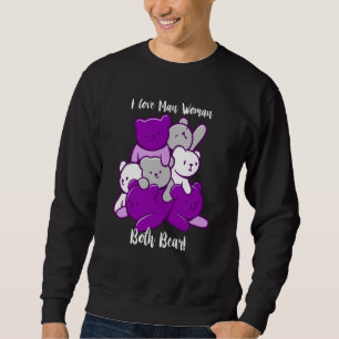 Asexual I Love Man Woman Both Bear Asexuality Ace Sweatshirt