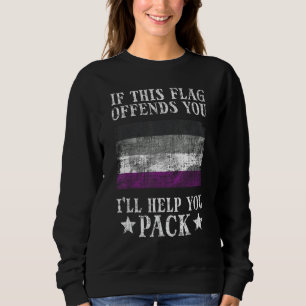 Asexual If This Flag Offends You Ace Pride LGBTQ M Sweatshirt