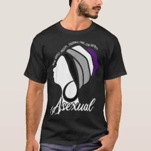 Asexual LGBTQ Ace Black Woman Afro Melanin Pride F T-Shirt