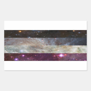 Asexual nebula flag stickers