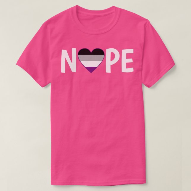 Asexual Nope Ace Asexuality LGBTIA T-Shirt (Design Front)