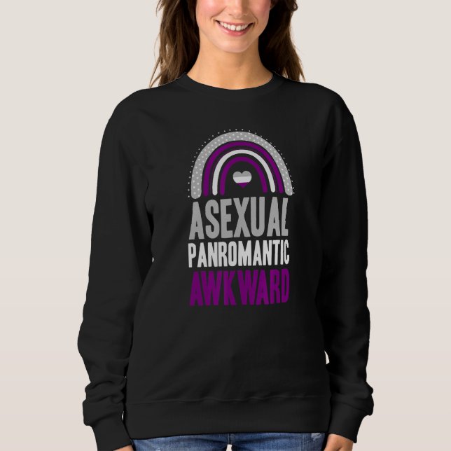 Asexual Panromantic Awkward Asexual Pride Bohemian Sweatshirt (Front)