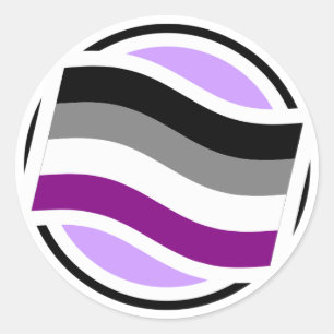 Asexual Pop-Up Definition Icon Sticker
