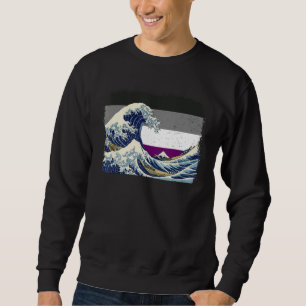 Asexual Pride Ace Flag Great Wave off Kanagawa Sub Sweatshirt