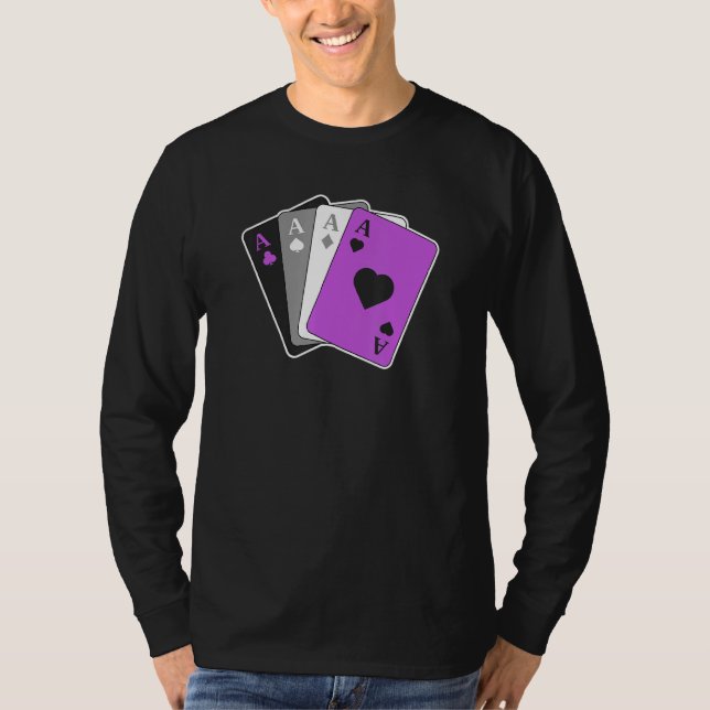 Asexual Pride Ace Playing Card Lgbtq Pride Stuff F T-Shirt (Front)