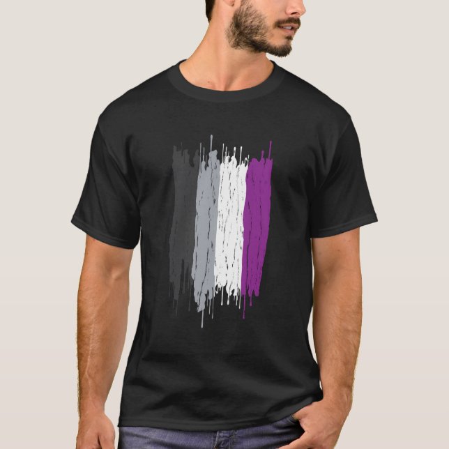 Asexual Pride Art Lgbt Lgbtqia Humans Respect Pron T-Shirt (Front)