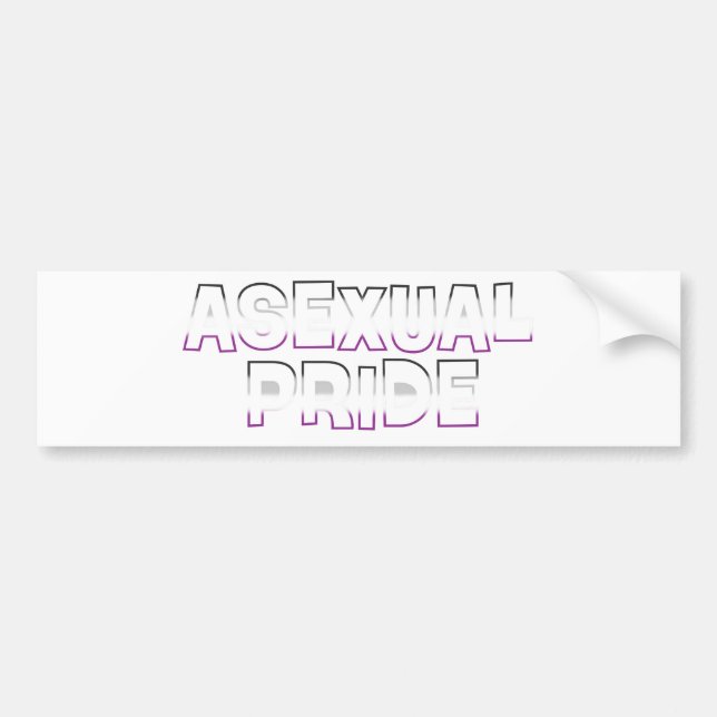 Asexual Pride Bumper Sticker (Front)