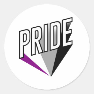 Asexual Pride Burst Classic Round Sticker
