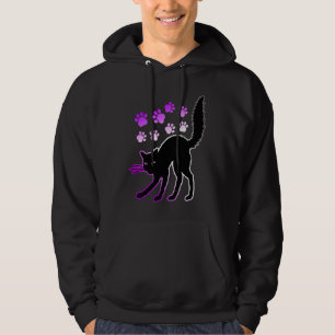 Asexual Pride Cute Cat Kitten LGBTQ Asexuality Ace Hoodie