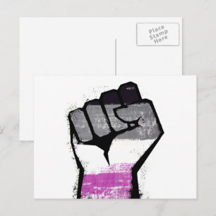 Asexual Pride Fist Postcard