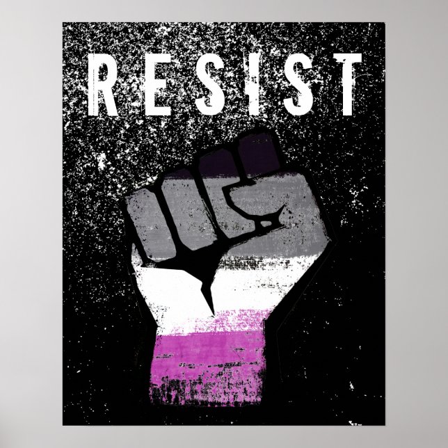 Asexual Pride Fist Poster (Front)