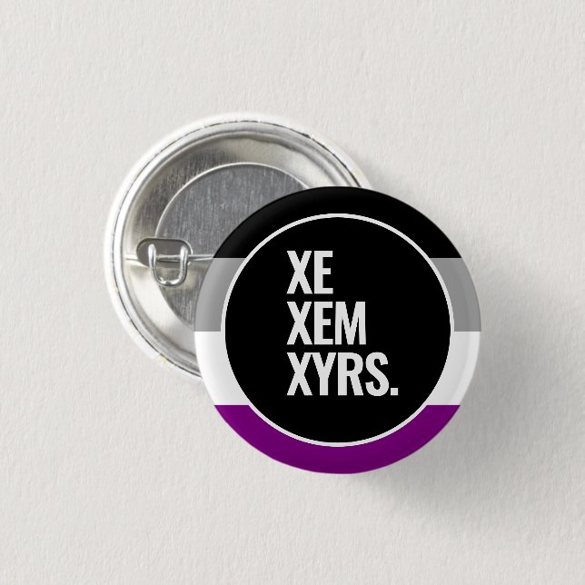 Asexual Pride Flag 3 Cm Round Badge (Front & Back)