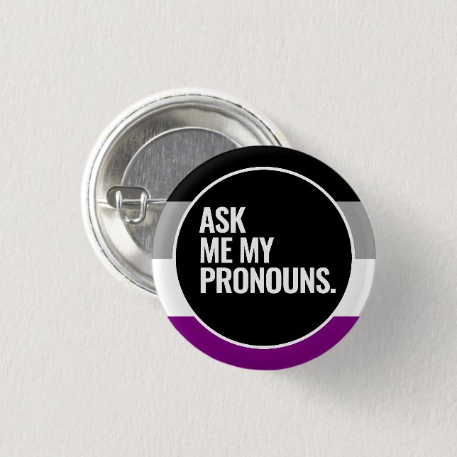 Asexual Pride Flag 3 Cm Round Badge (Front & Back)