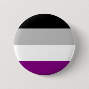 Asexual Pride Flag 6 Cm Round Badge