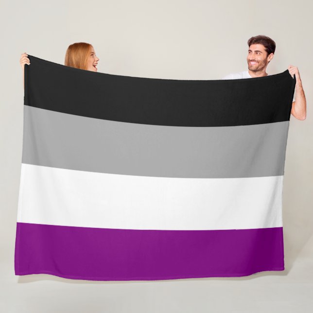 Asexual Pride Flag (Ace) (Asexuality) Fleece Blanket (In Situ)