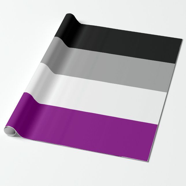Asexual Pride Flag (Ace) (Asexuality) Wrapping Paper (Unrolled)