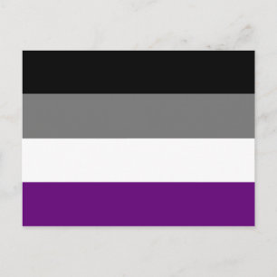 Asexual Pride Flag {{{ Ace Demi Grey }}} Postcard