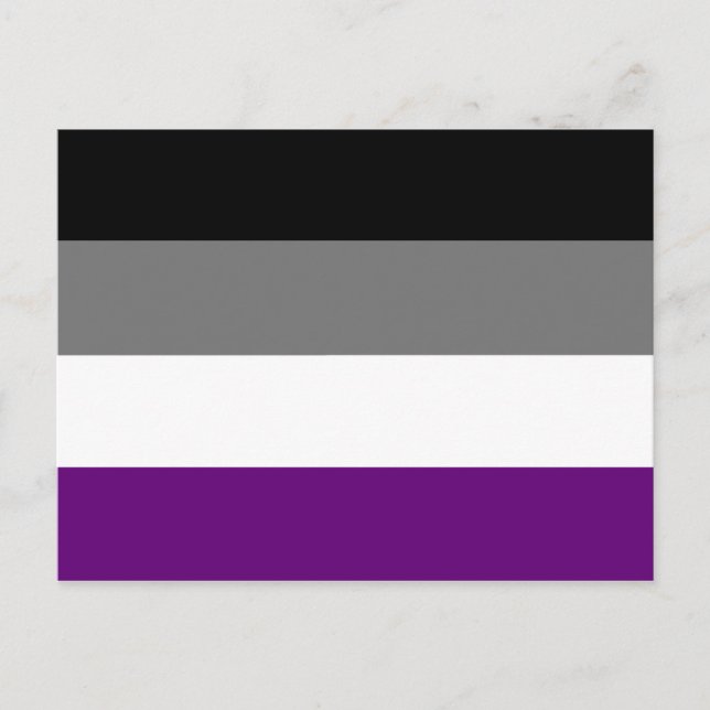 Asexual Pride Flag {{{ Ace | Demi | Grey }}} Postcard (Front)