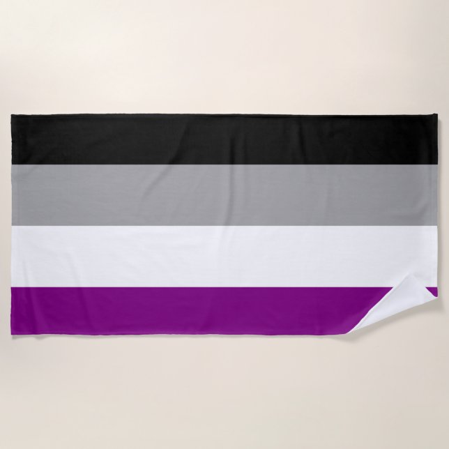 Asexual Pride Flag Beach Towel (Front)