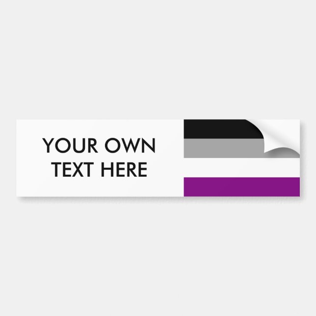 Asexual Pride Flag Bumper Sticker (Front)