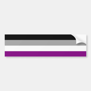Asexual Pride Flag Bumper Sticker