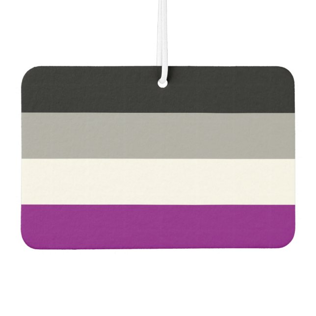 Asexual Pride Flag Car Air Freshener (Front)