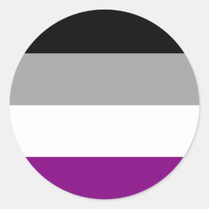 Asexual Pride Flag Classic Round Sticker