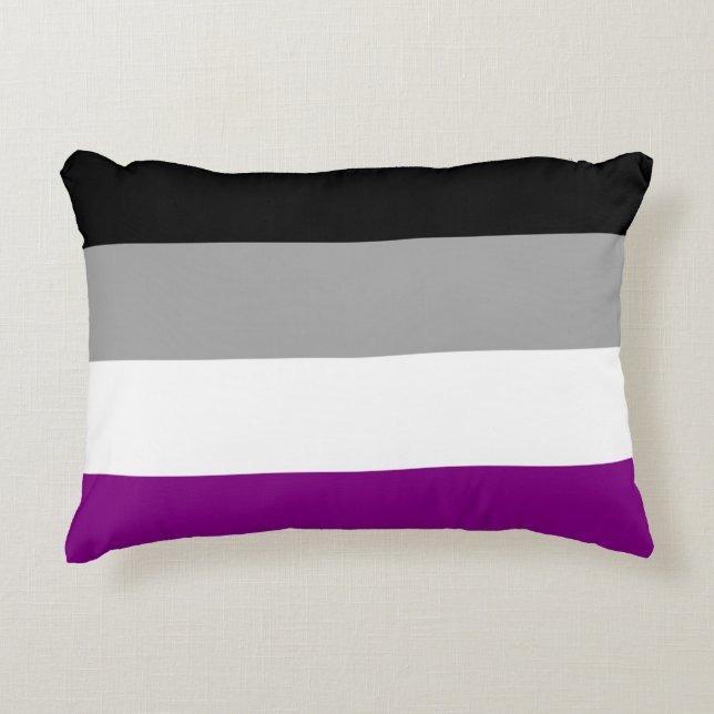 Asexual Pride Flag Decorative Cushion (Front)