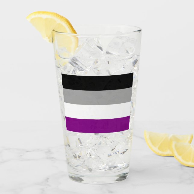 Asexual Pride Flag Glass (Front Ice)