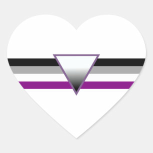 Asexual Pride Flag Heart Sticker