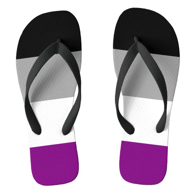 Asexual Pride Flag Jandals (Footbed)