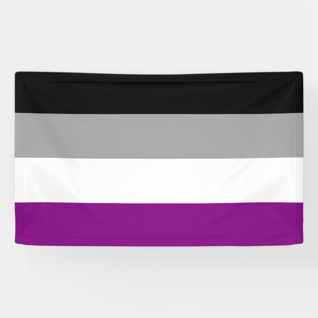 Asexual Pride Flag LGBTQ Banner (Horizontal)