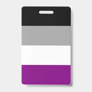 Asexual Pride Flag LGBTQ ID Badge
