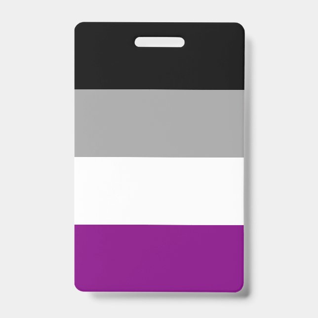 Asexual Pride Flag LGBTQ ID Badge (Front)