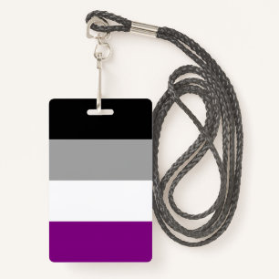 Asexual Pride Flag LGBTQ ID Badge