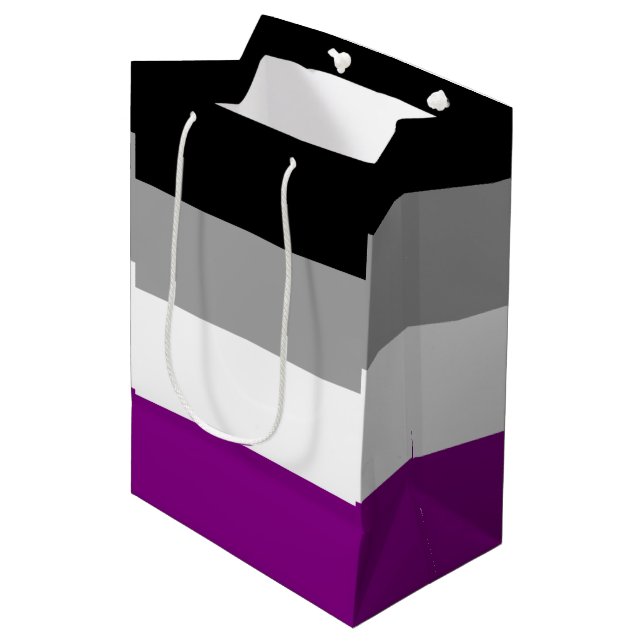 Asexual Pride Flag Medium Gift Bag (Front Angled)