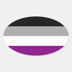 Asexual Pride Flag Oval Sticker