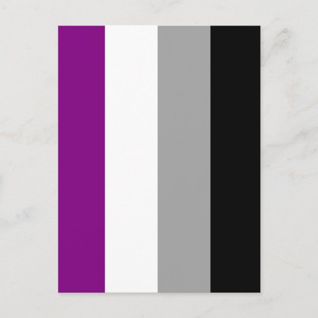 Asexual Pride Flag Postcard (Front)