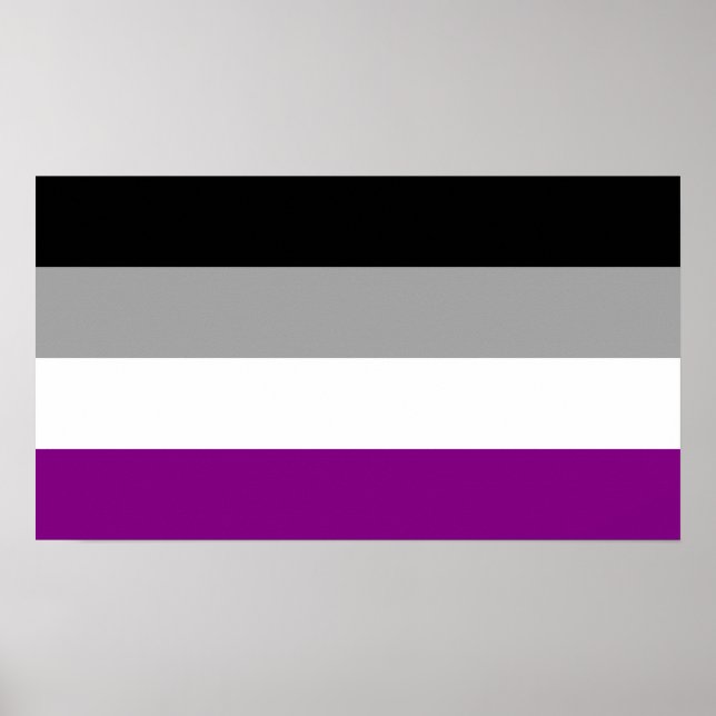 Asexual Pride Flag Poster (Front)