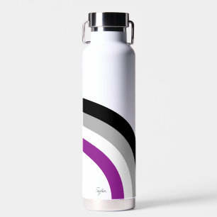 Asexual Pride Flag Rainbow Personalised Water Bottle