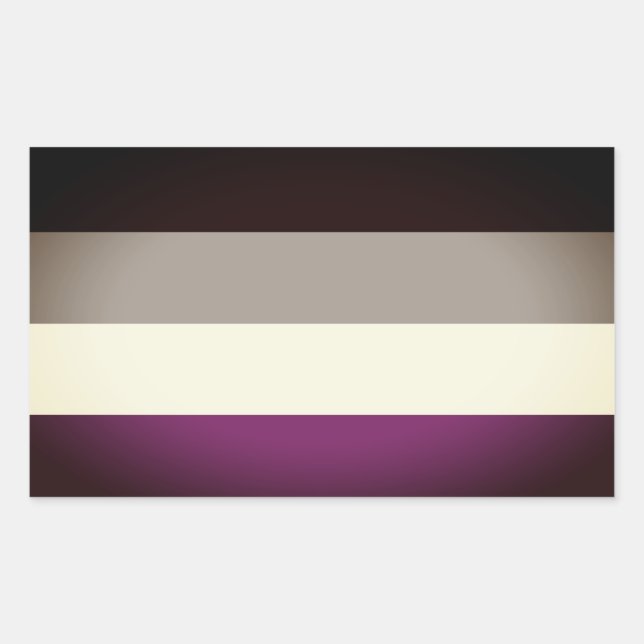 Asexual Pride Flag Rectangular Sticker (Front)