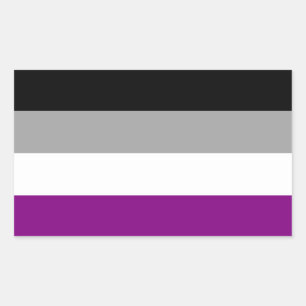 Asexual Pride Flag Rectangular Sticker
