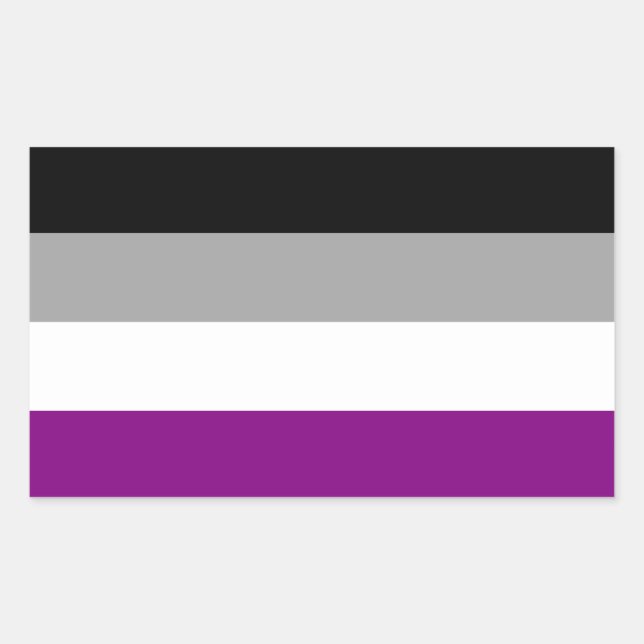 Asexual Pride Flag Rectangular Sticker (Front)