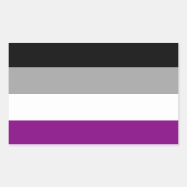 Asexual Pride Flag Rectangular Sticker (Front)
