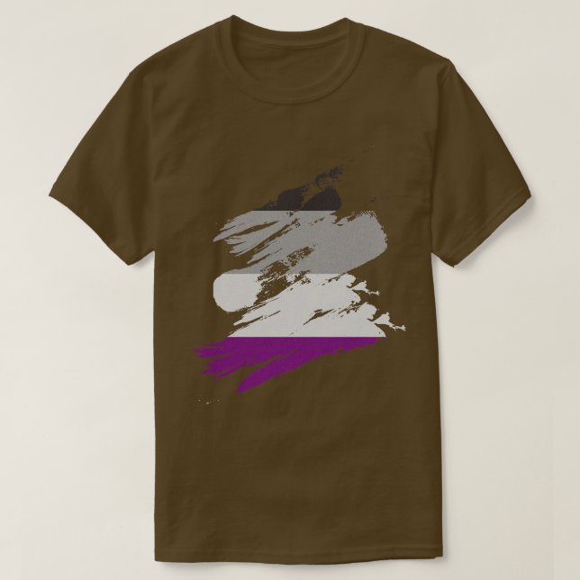 Asexual Pride Flag Ripped T-Shirt (Design Front)