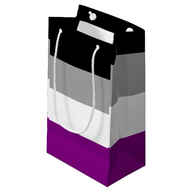 Asexual Pride Flag Small Gift Bag (Front Angled)