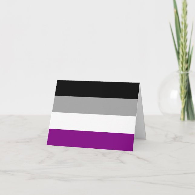 Asexual Pride Flag Thank You Card (Front)